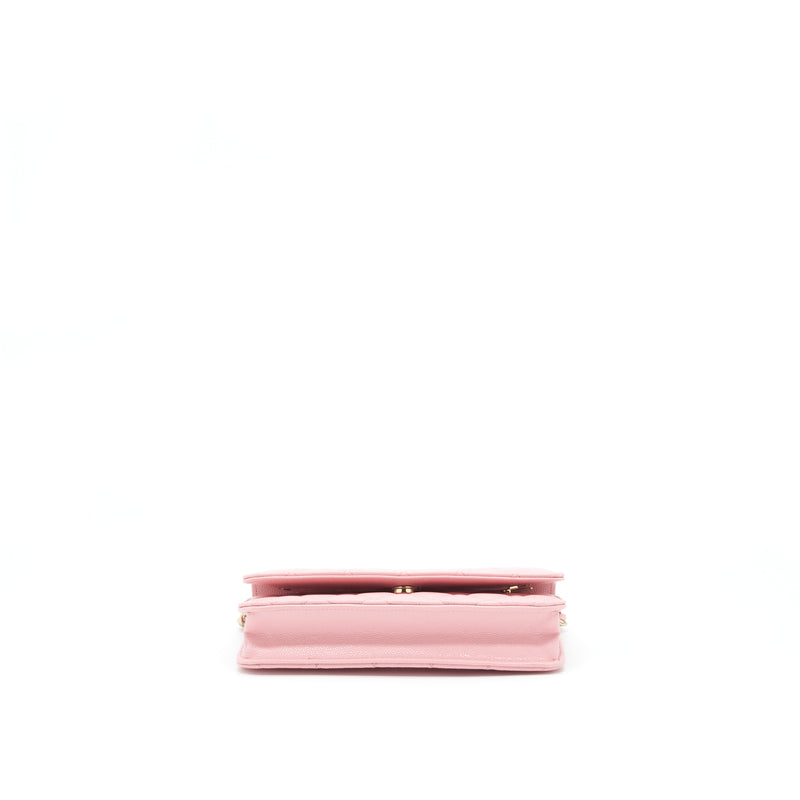 Chanel 22C Classic Wallet On Chain Caviar Pink LGHW (microchip)