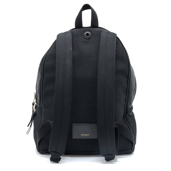 Saint Laurent/YSL City Backpack Nylon Black SHW