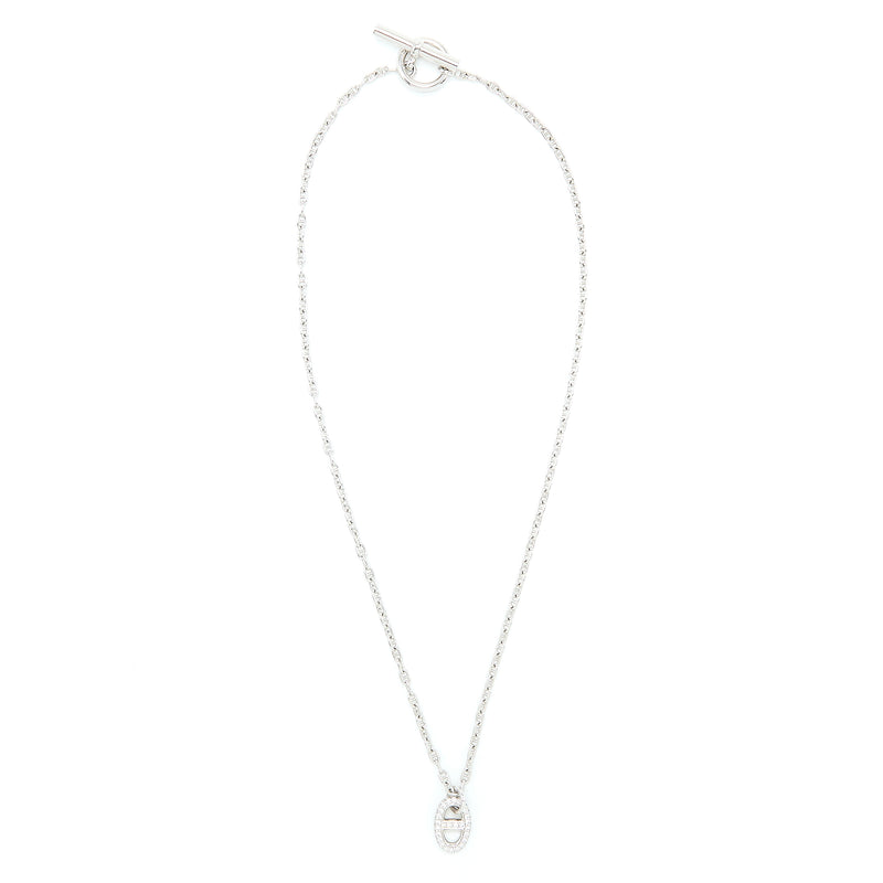 Hermes Small Model New Farandole Pendant White Gold With Diamonds