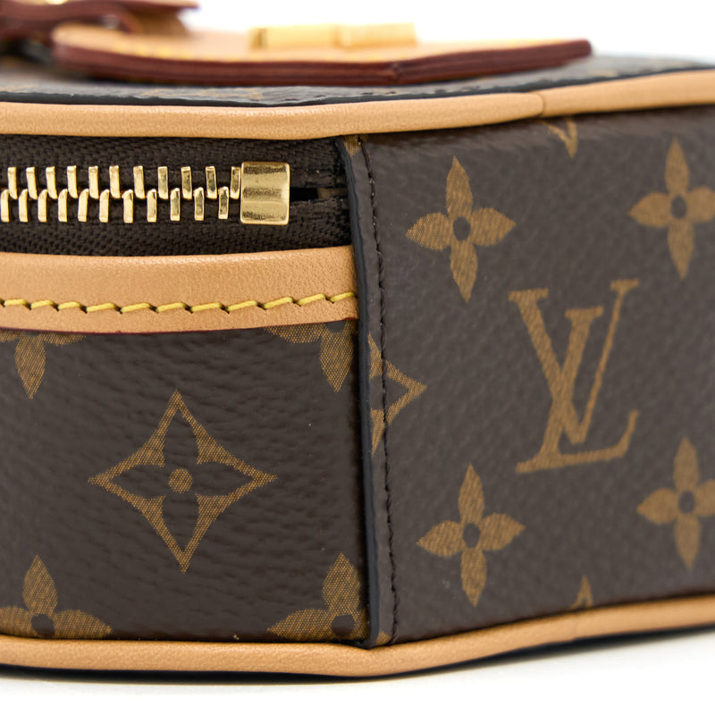 Louis Vuitton Boite Chapeau Necklace/Mini Chain Bag Monogram Canvas GHW