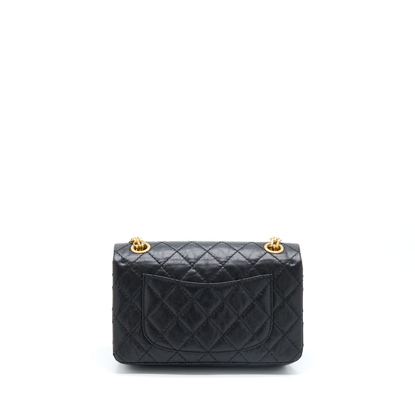 Chanel Mini 2.55 Reissue Flap Bag Aged Calfskin Black GHW (Microchip)