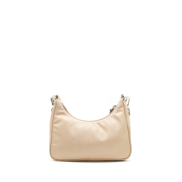 Prada 2005 Re-edition Nylon Bag Light Beige