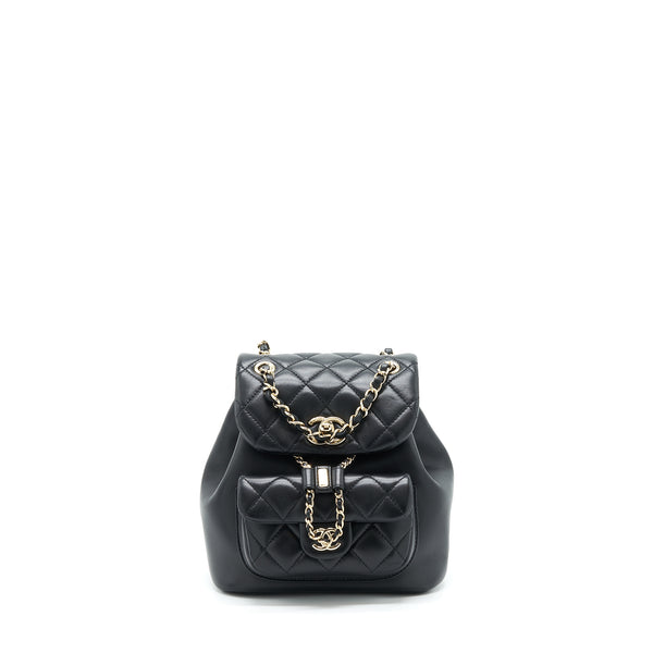 Chanel Duma Mini Backpack Lambskin Black LGHW(Microchip)