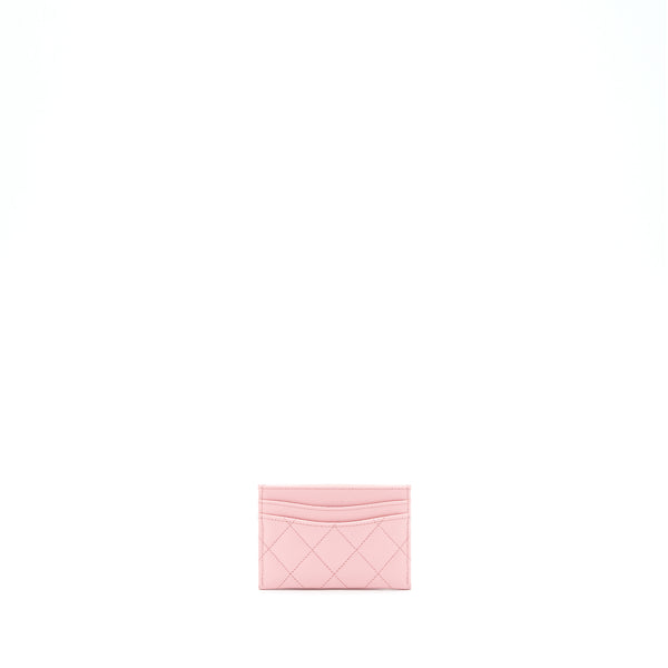 Chanel Classic Card Holder Caviar Pink LGHW