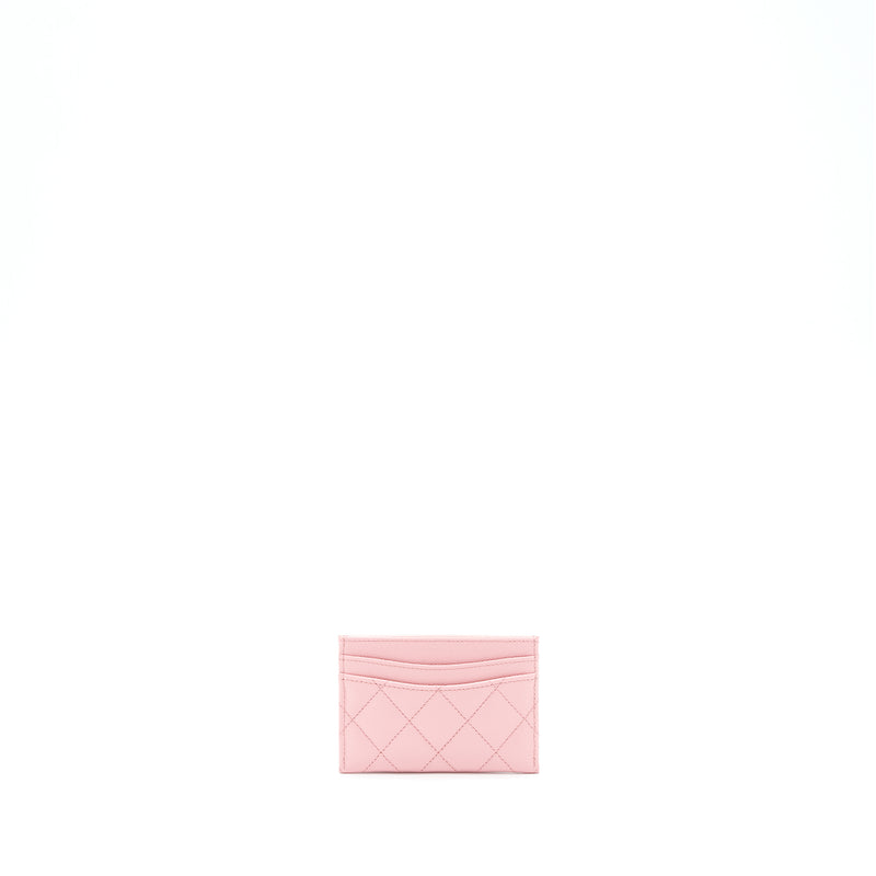 Chanel Classic Card Holder Caviar Pink LGHW