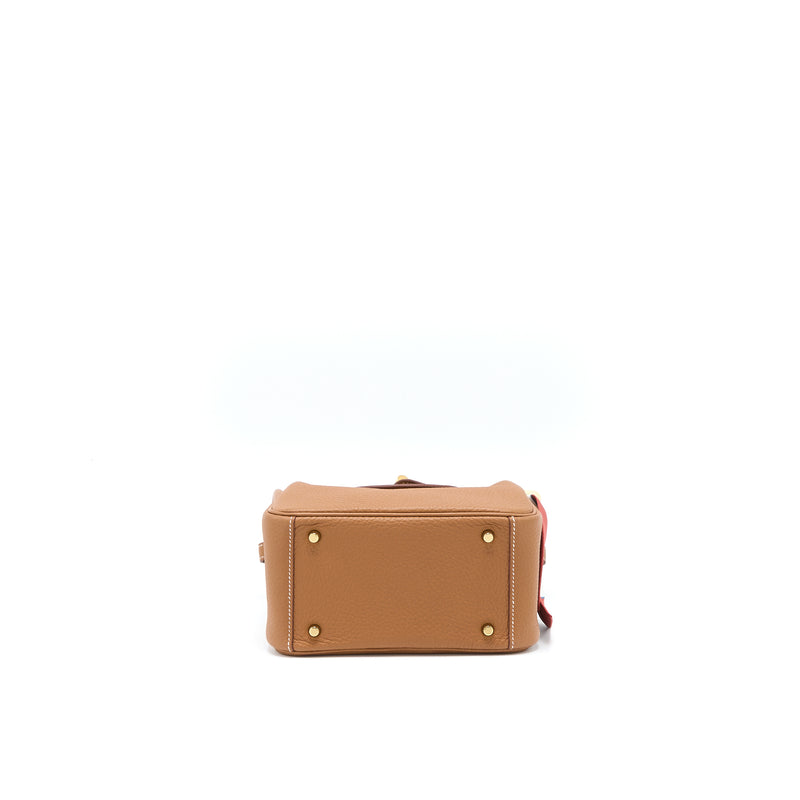 Hermes Mini Lindy Clemence Gold GHW Stamp U