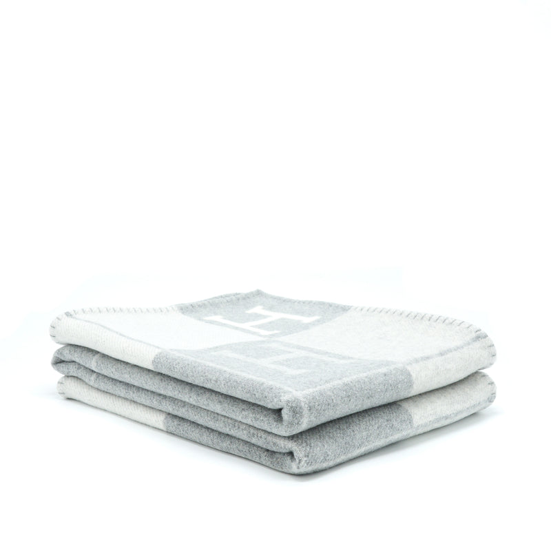 Hermes Avalon Throw Blanket Gris Clair