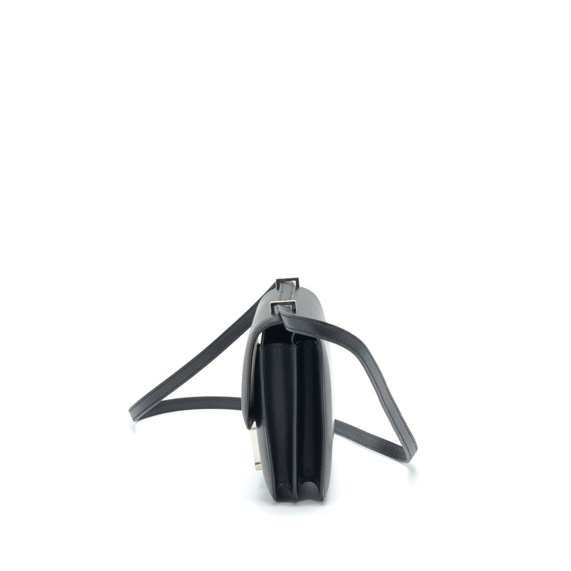 Hermes Mini Constance Monsteur Leather Lizard Buckle Black / Ombre SHW
