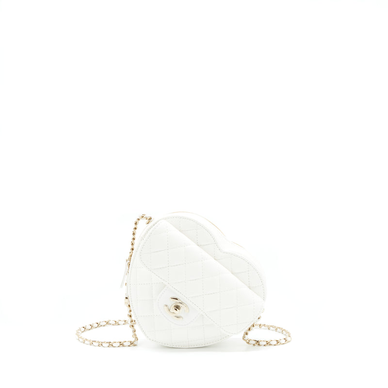 Chanel White Heart Bag