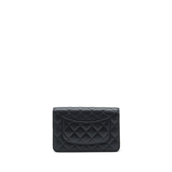 Chanel Classic Wallet on chain Caviar black GHW