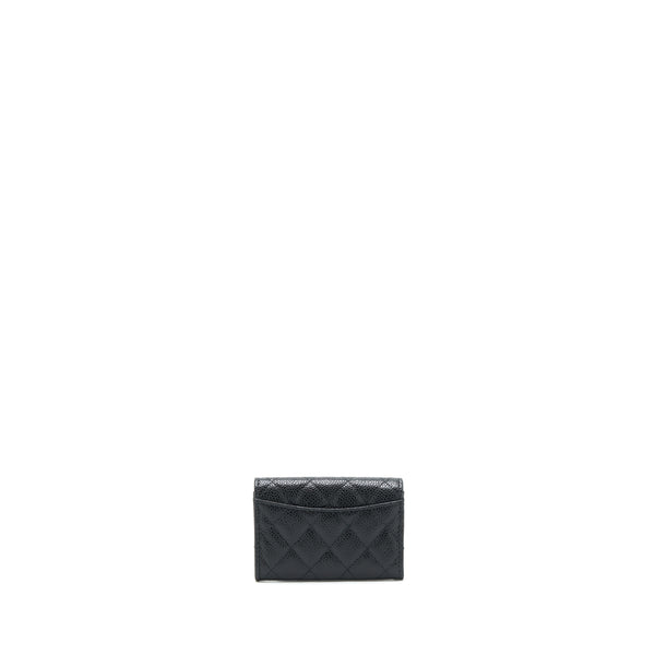 Chanel Classic mini Flap card Holder Caviar Black LGHW