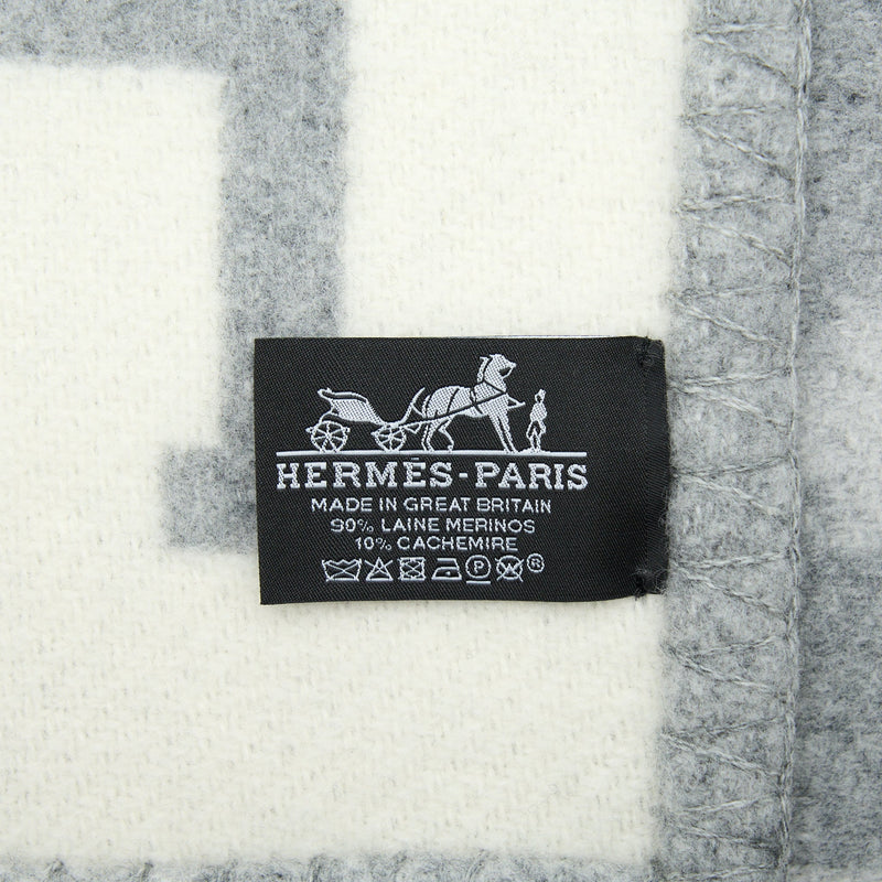 Hermes Avalon Throw Blanket Gris Clair