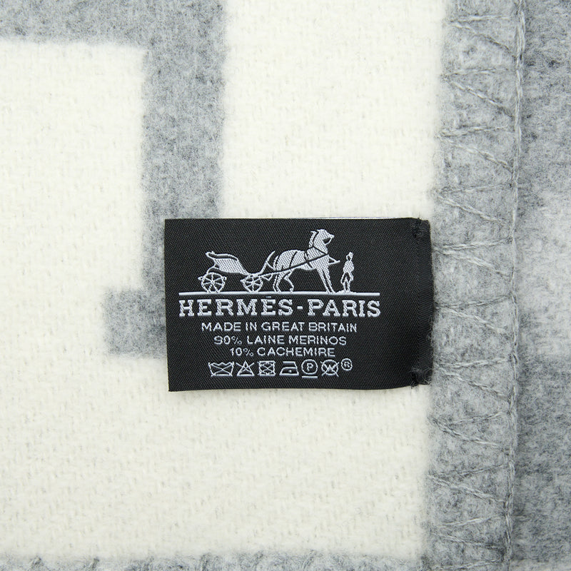 Hermes Avalon Throw Blanket Gris Clair