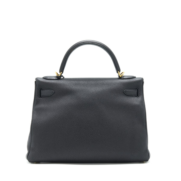 Hermes Kelly 32 Togo black GHW Stamp T
