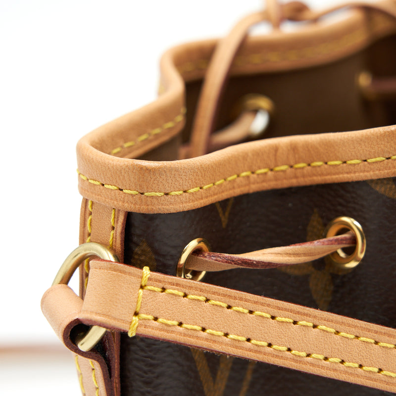 Louis Vuitton Nano Noe Monogram Canvas GHW