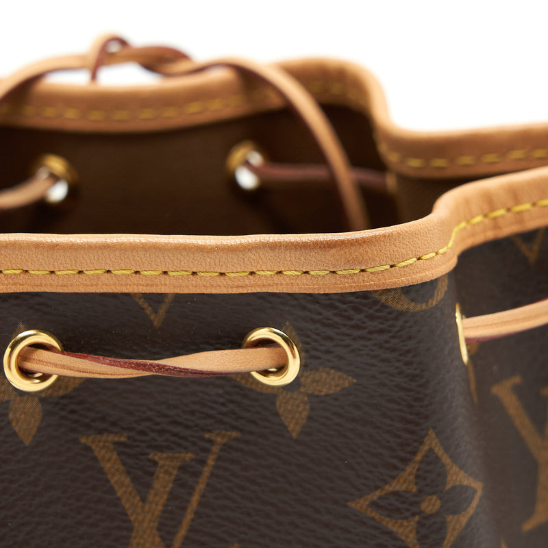 Louis Vuitton Nano Noe Monogram Canvas GHW