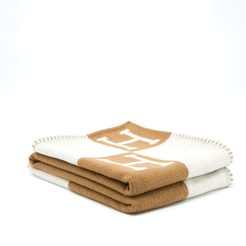 Hermes Avalon Throw Blanket Camel