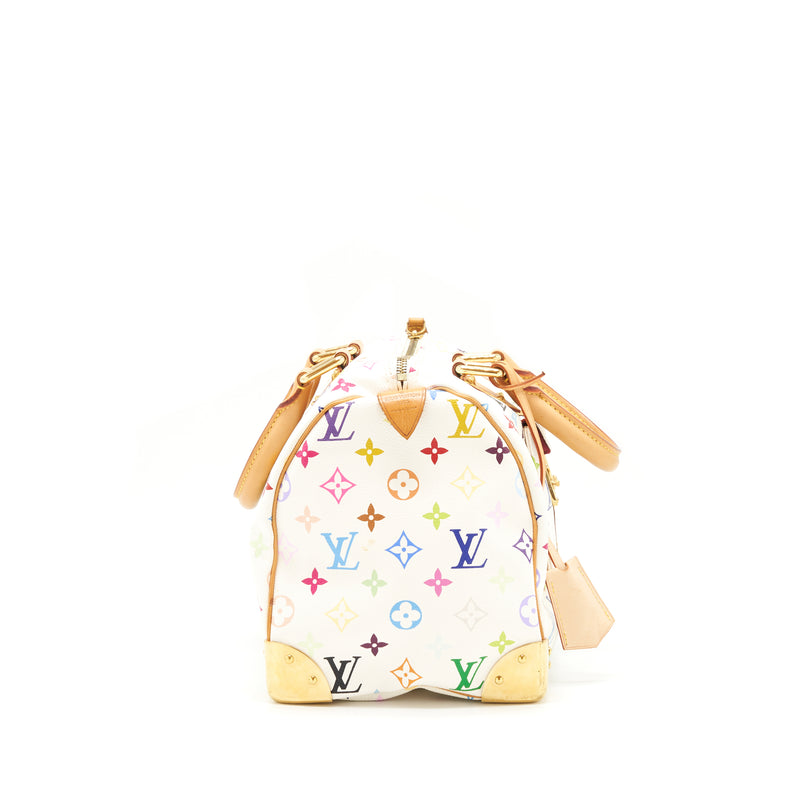 Louis Vuitton White Monogram multicolour Speedy 30 bag