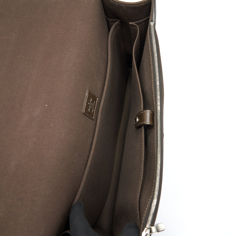 Louis Vuitton Men’s Large Briefcase With Shoulder Strap Dark Brown SHW