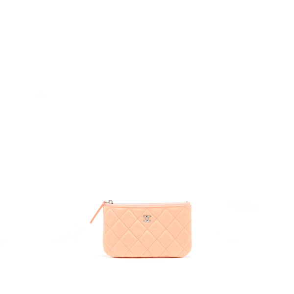 Chanel Mini Ocase Zip Pouch Coral Caviar