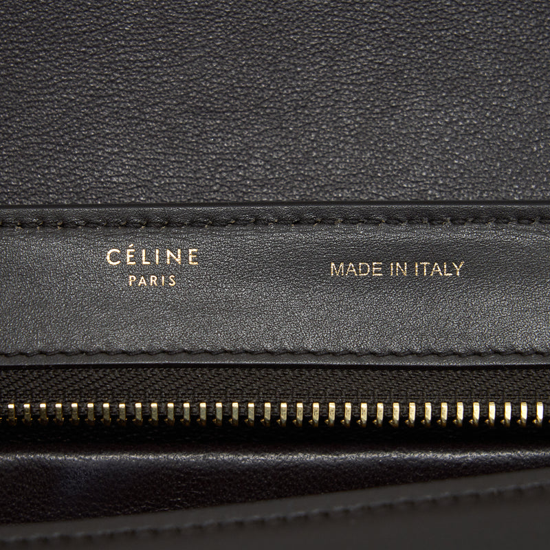 CELINE SMALL TRAPEZE BAG MULTI COLOR BEIGE/ BURGUNDY/ GREEN
