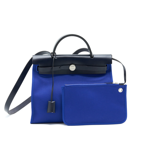 Hermes Herbag 31 Electrique Blue SHW Stamp C