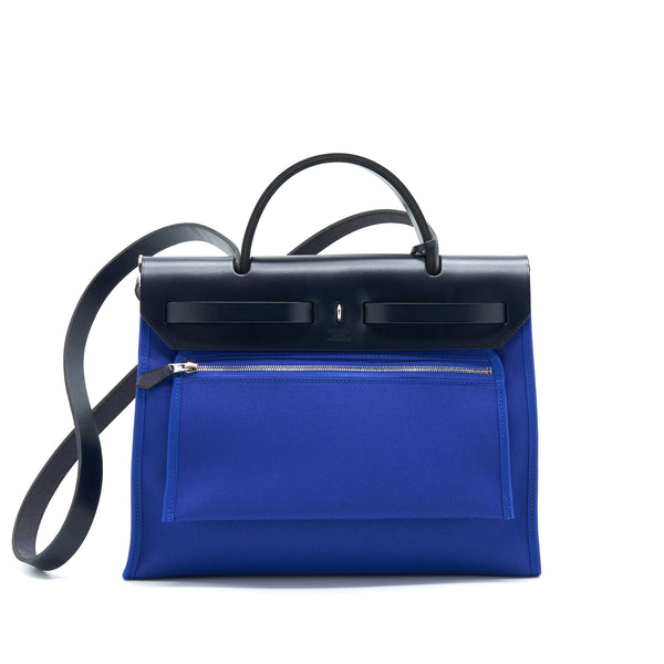 Hermes Herbag 31 Electrique Blue SHW Stamp C