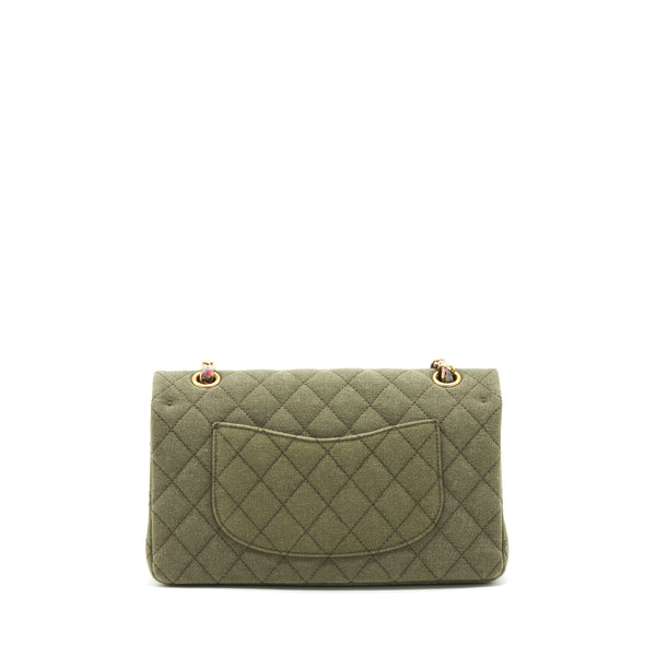 Chanel Cuba Charms classic double flap Bag canvas Green GHW