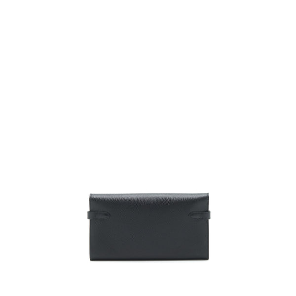 Hermes classic Kelly long wallet Epsom Black GHW Stamp D