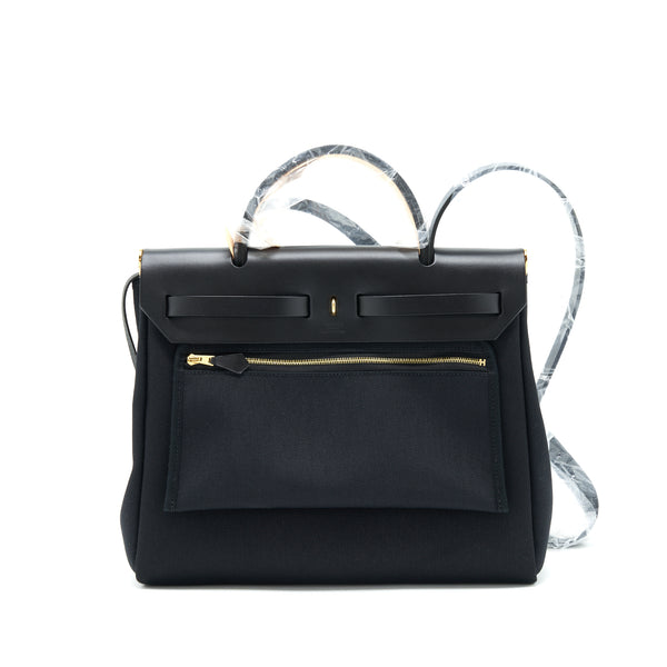 Hermes Herbag Zip 31 bag black GHW Stamp Y