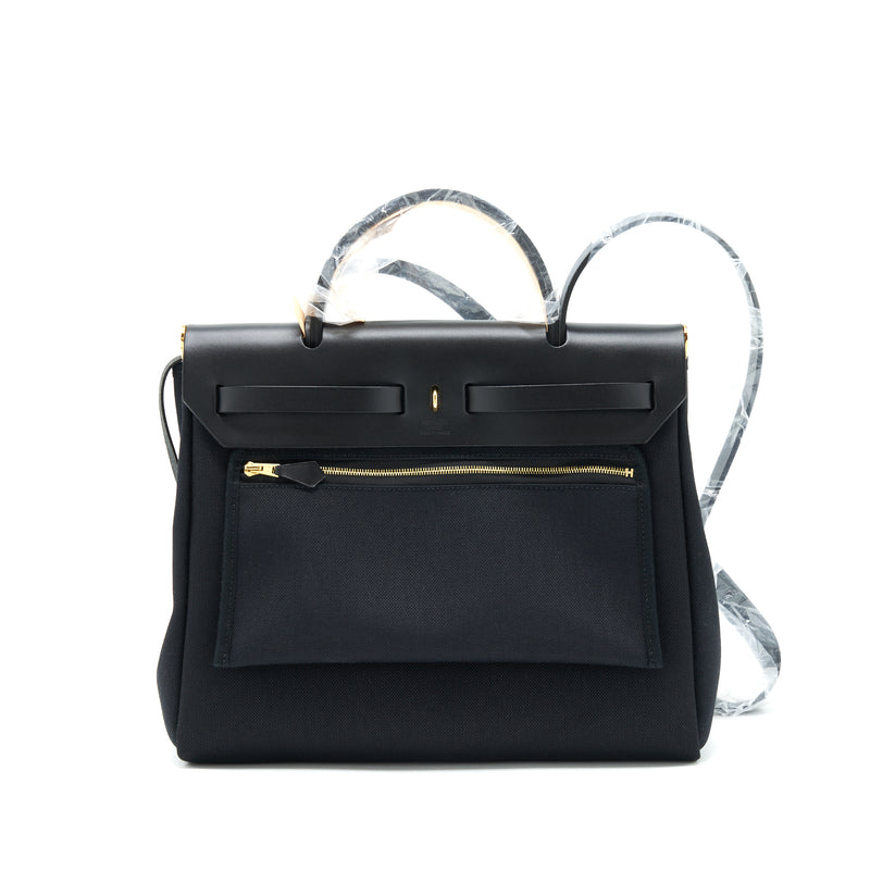 Hermes Herbag Zip 31 bag black GHW Stamp Y