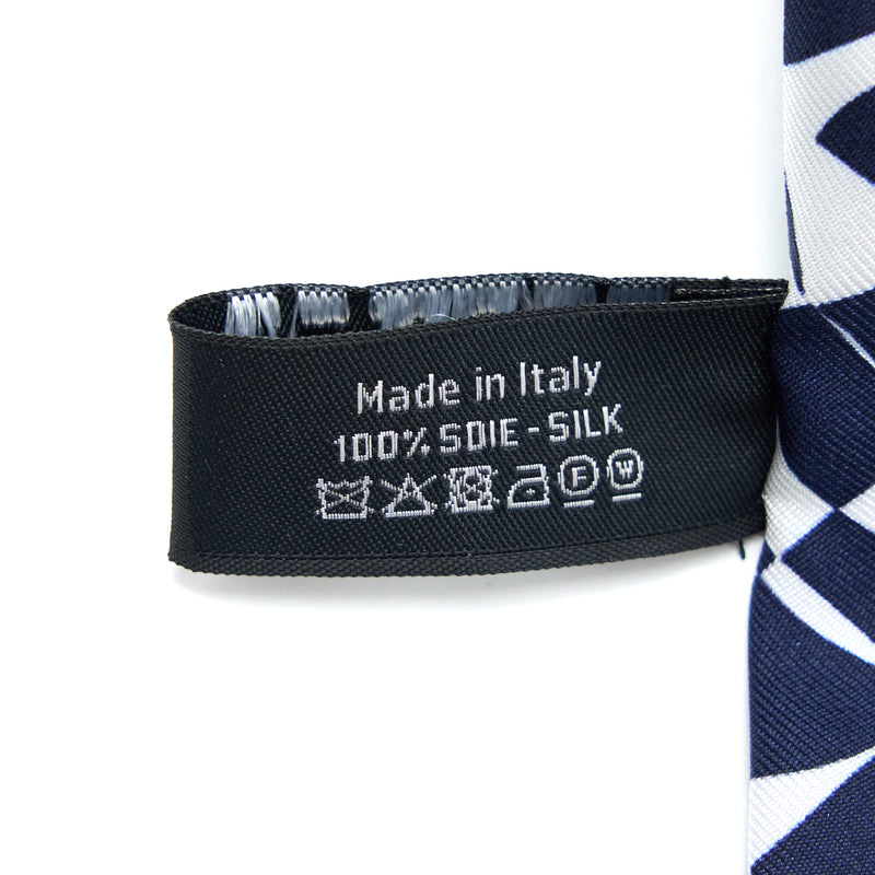 Chanel 23C CC Logo Hair Tie Navy/White