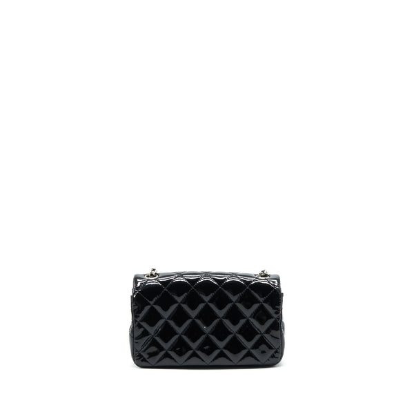 Chanel super mini Rectangular flap Bag Patent black SHW