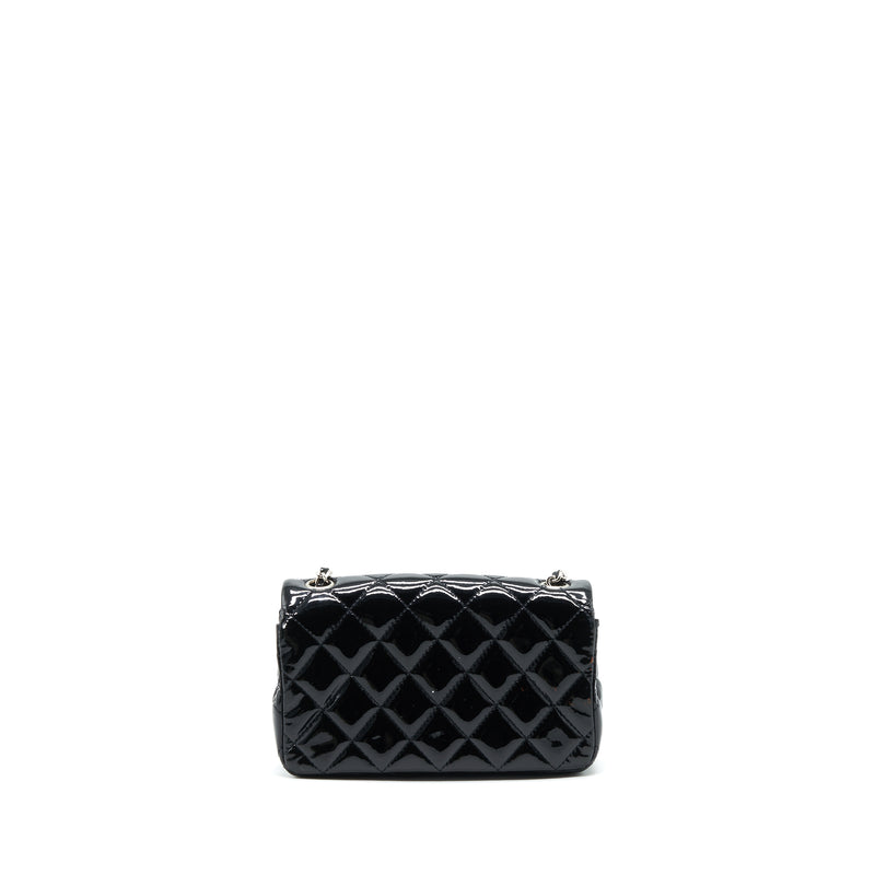 Chanel super mini Rectangular flap Bag Patent black SHW