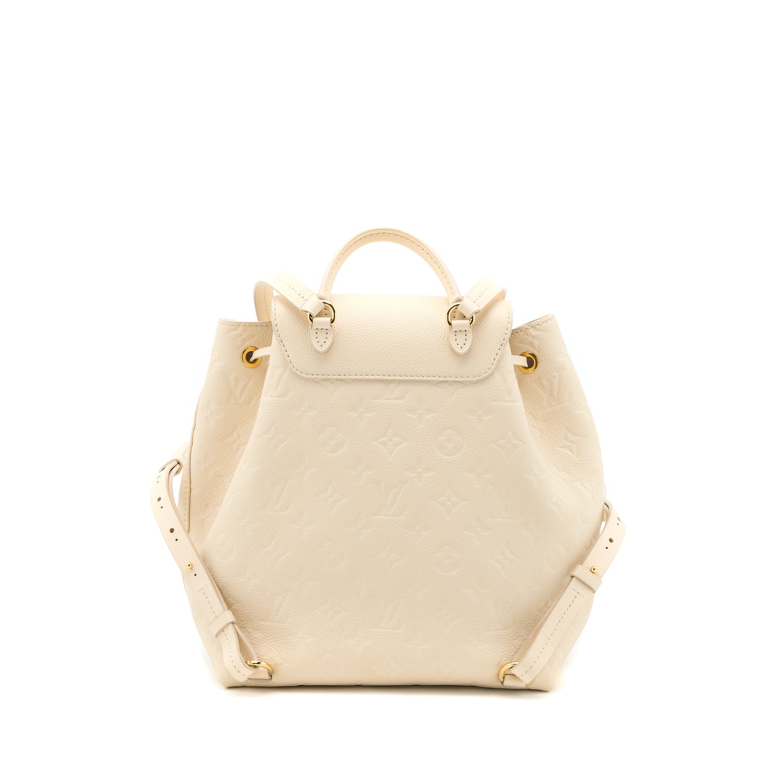 louis vuitton backpack cream Louis Vuitton Montsouris Backpack Monogram Empreinte Cream GHW