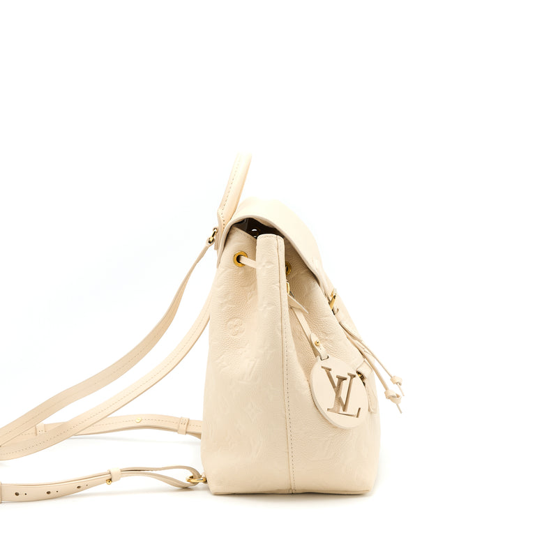 Louis Vuitton - Cream Monogram Empreinte Leather Montsouris Backpack