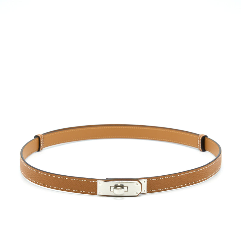 Hermes Kelly Classic Belt Epsom Gold SHW Stamp Y