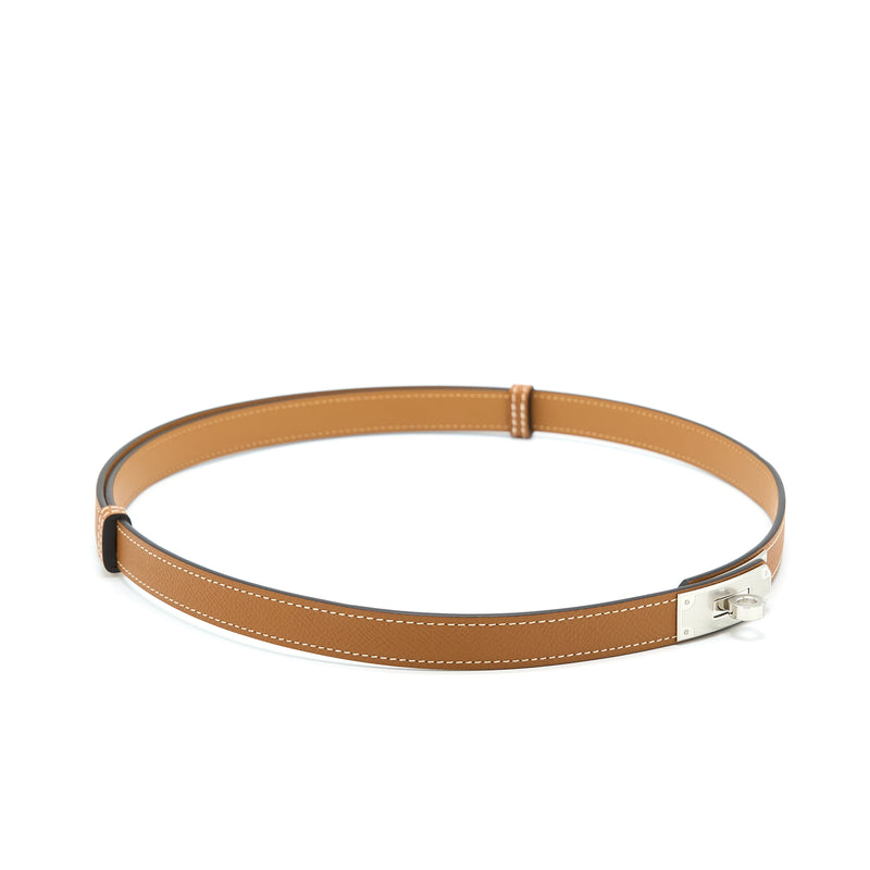 Hermes Kelly Classic Belt Epsom Gold SHW Stamp Y