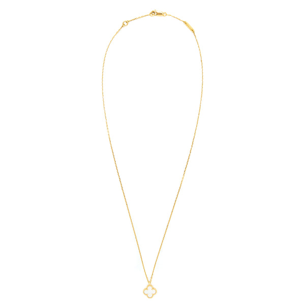 Van Cleef & Arpels Sweet Alhambra Pendant Mother of Pearl 18K Yellow Gold
