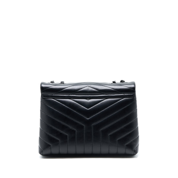 Saint Laurent / YSL Medium LouLou Shoulder Bag Calfskin Black with Black Hardware