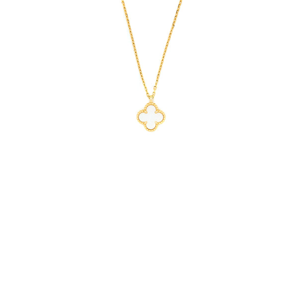 Van Cleef & Arpels Sweet Alhambra Pendant Mother of Pearl 18K Yellow Gold