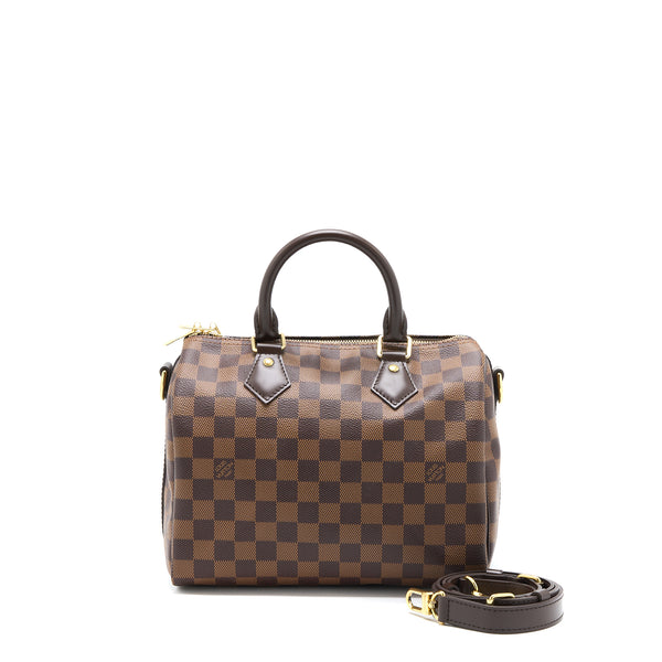 Louis Vuitton Speedy Bandouliere 25 Damier Ebene Canvas GHW