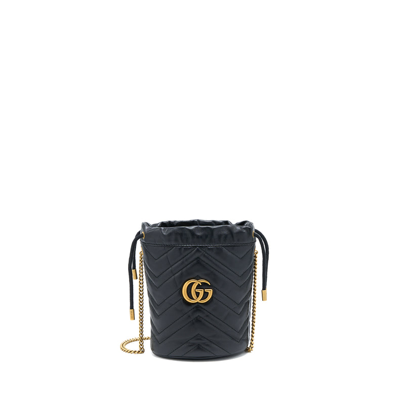 Gucci GG Marmont Mini Bucket Black GHW