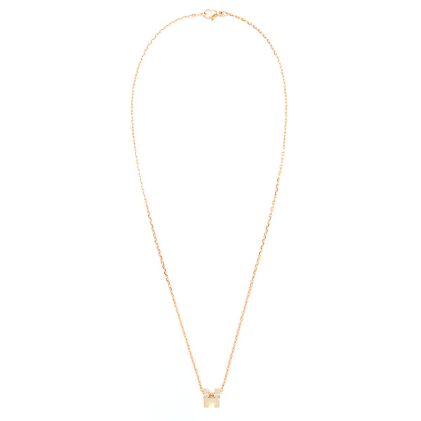 Hermes Mini Pop H Pendant Marron Glacé RGHW