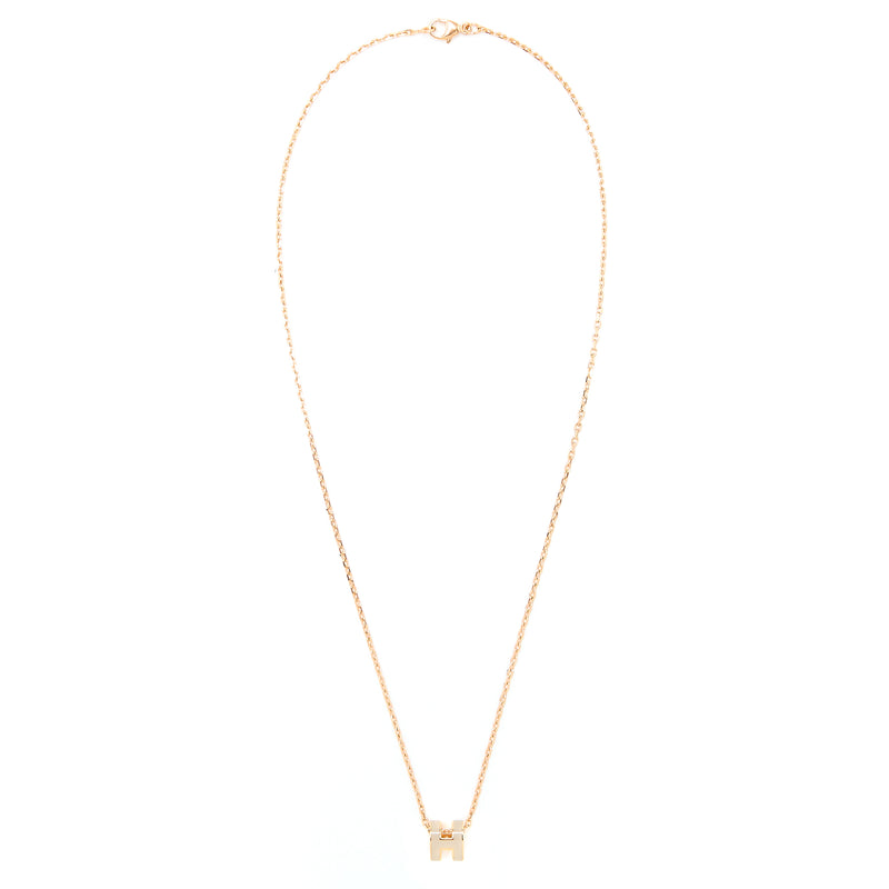 Hermes Mini Pop H Pendant Marron Glacé RGHW