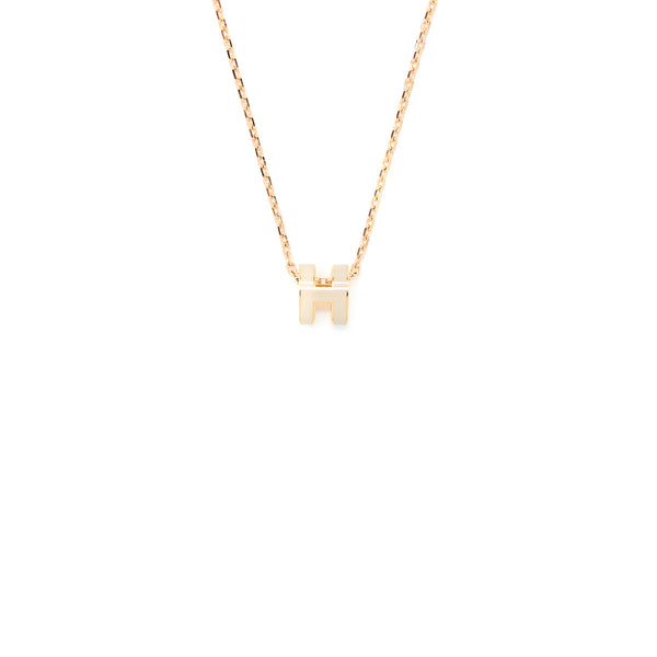 Hermes Mini Pop H Pendant Marron Glacé RGHW