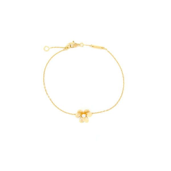 Van Cleef & Arpels Frivole Bracelet Mini Model 18K Yellow Gold with One Diamond