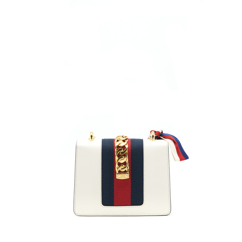 Gucci Mini sylvie chain Bag White GHW