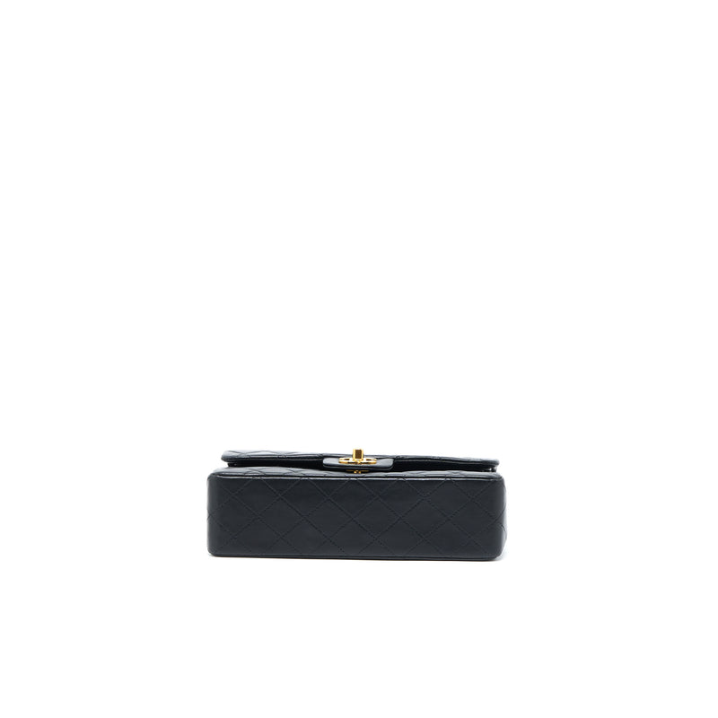Chanel Vintage Small Classic Double Flap Bag Lambskin Black GHW