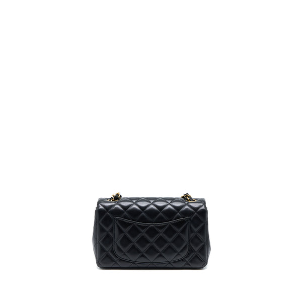 Chanel Mini Rectangular Flap Bag Lambskin Black GHW